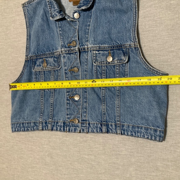 American Eagle Classic Cropped Denim Vest - XL - Picture 9 of 12